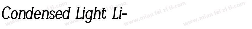 Condensed Light Li字体转换